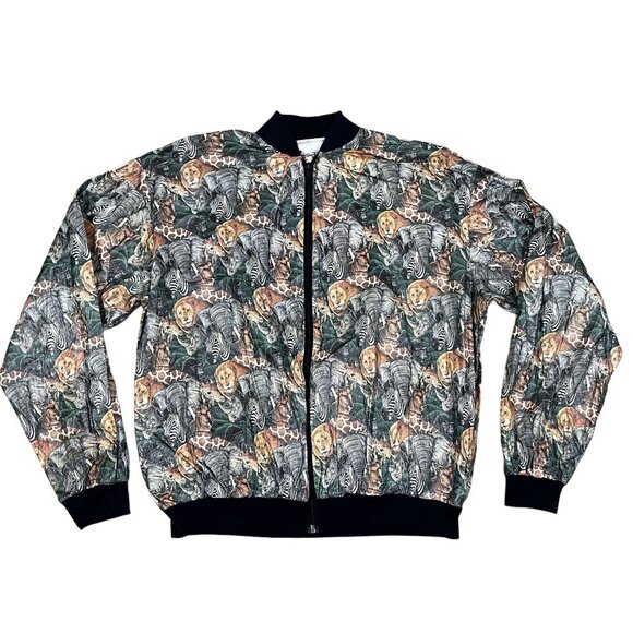 VTG 90s Walt Disney World Tyvek Jungle Cruise Full Zip Light Jacket Size Medium - Picture 1 of 7